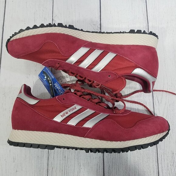 Adidas Originals New York Sneakers Mens Size 11 Burgundy BB1189
